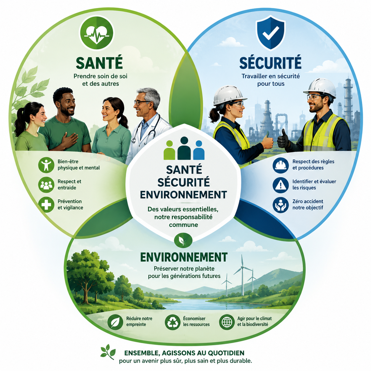 Santé, Sécurité, Environnement — nos valeurs essentielles